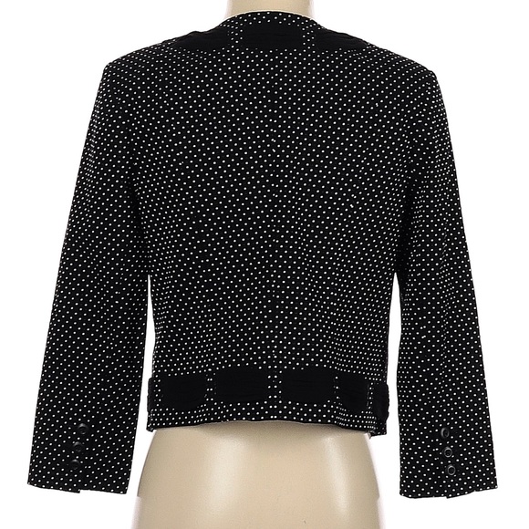 Cabi Seaside Chic Blazer Polka Dot Jacket Black White Size 4 - Picture 4 of 8